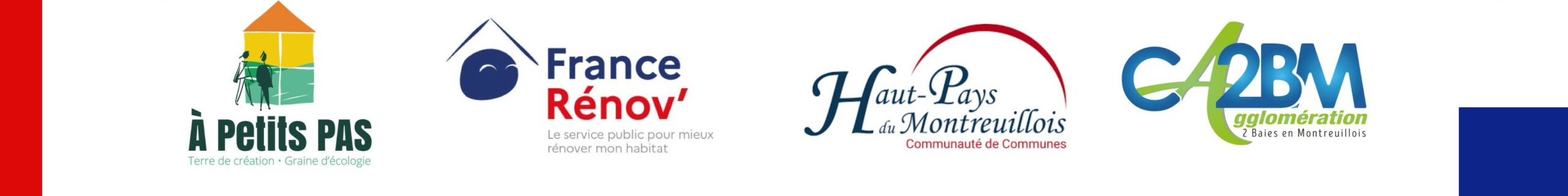 logo France Rénov', A Petits PAS, CA2BM, CCHPM