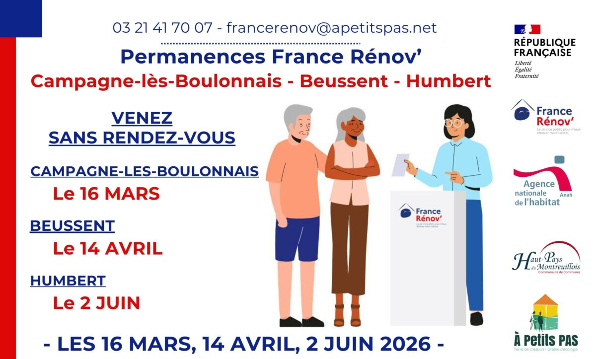 permanence France Rénov 2026 Campagne les Boulonnais, Beussent, Humbert CCHPM