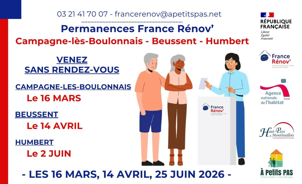 permanence France Rénov 2026 Campagne les Boulonnais, Beussent, Humbert CCHPM