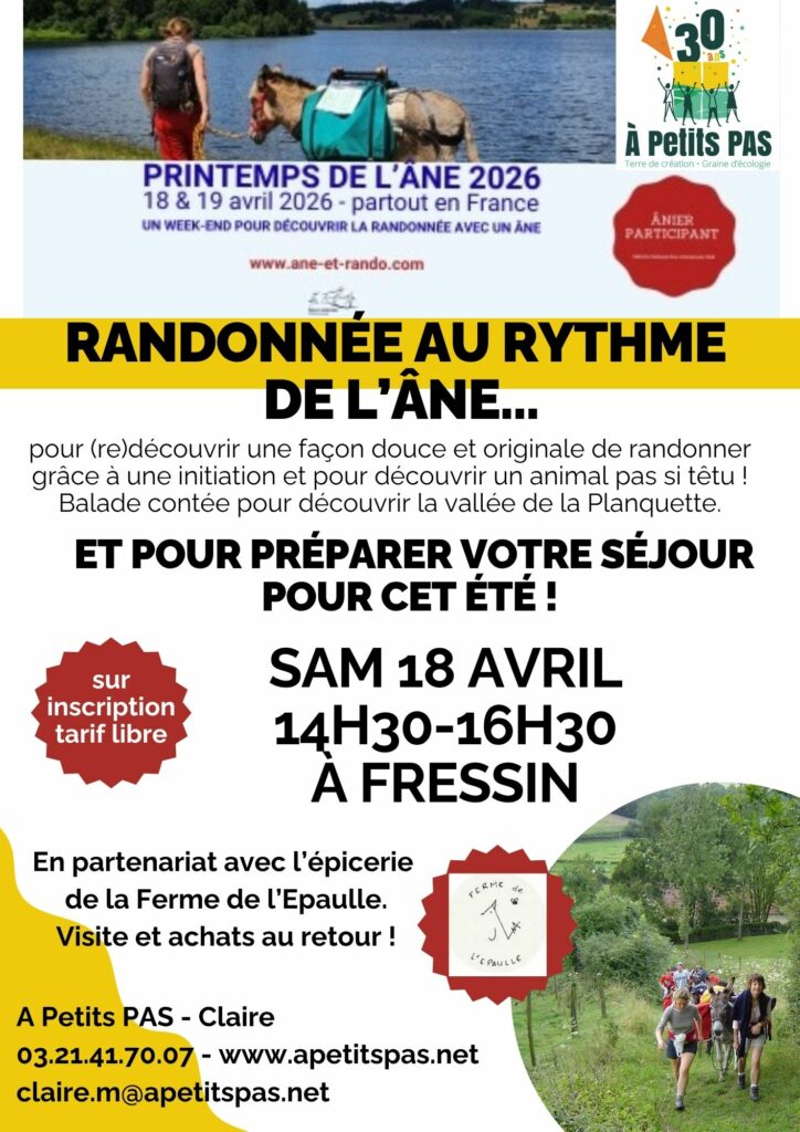 Printemps de l'âne - Pas de Calais - Ruisseauville - A Petits PAS